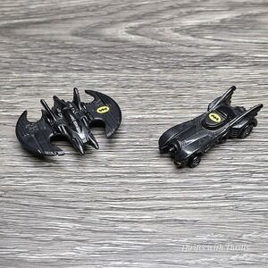 Vintage Batman 1989 ERTL Diecast Batmobile & Batwing - Michael Keaton Tim Burton